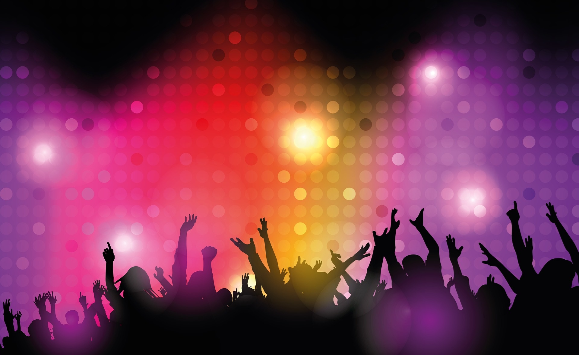 Dance club concert bands fans music teens