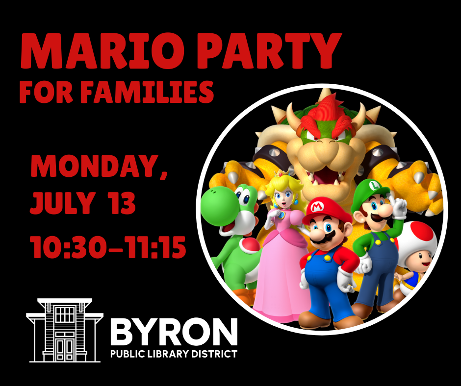 Graphics of Mario characters with words: Mario Party.