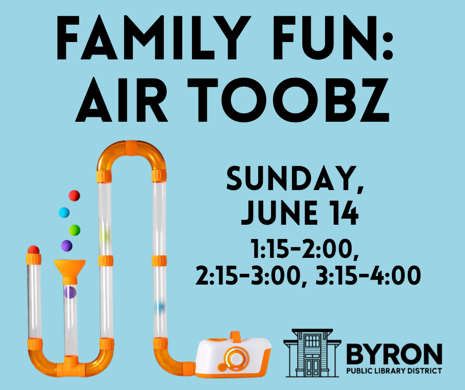 Photo of Air Toobz with program date and times.