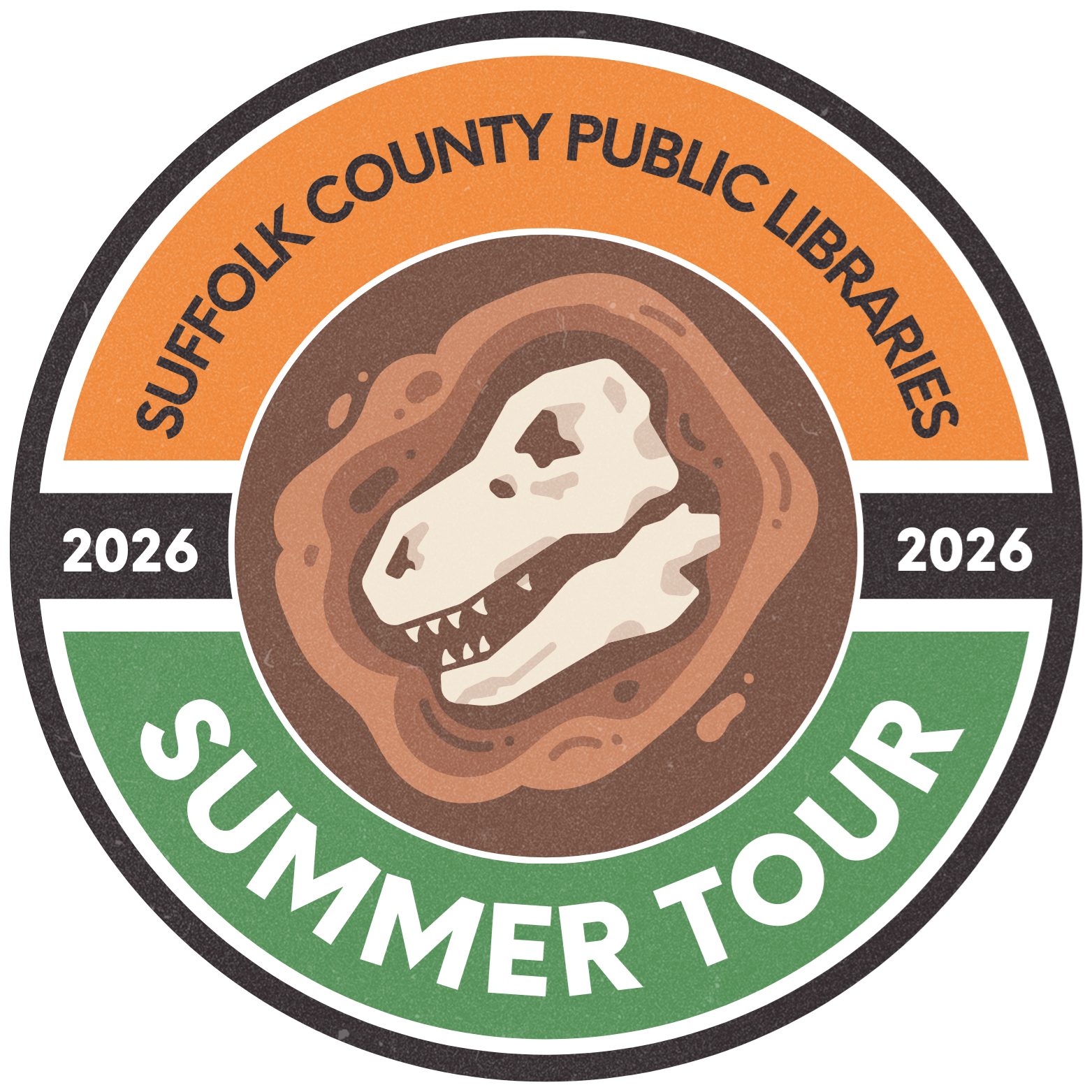logo for the Suffolk County Public Libraries 2026 Summer Tour