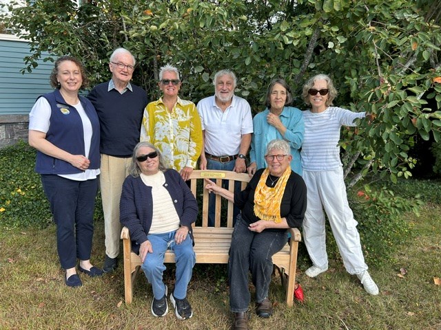 York Diversity Forum members with Director Michelle Sampson on newly donated bench on library grounds