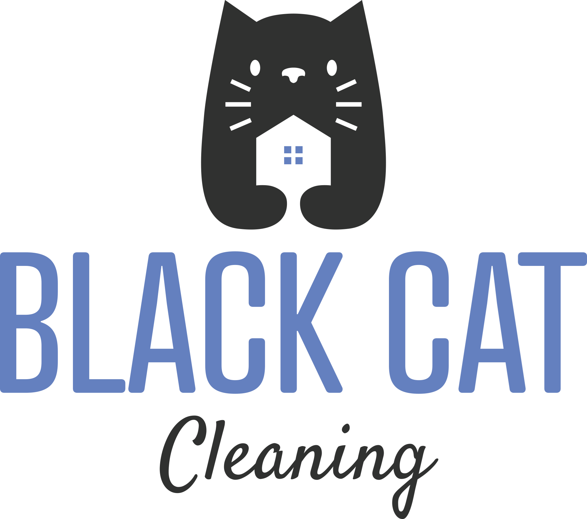 Black Cat Cleaning Logo