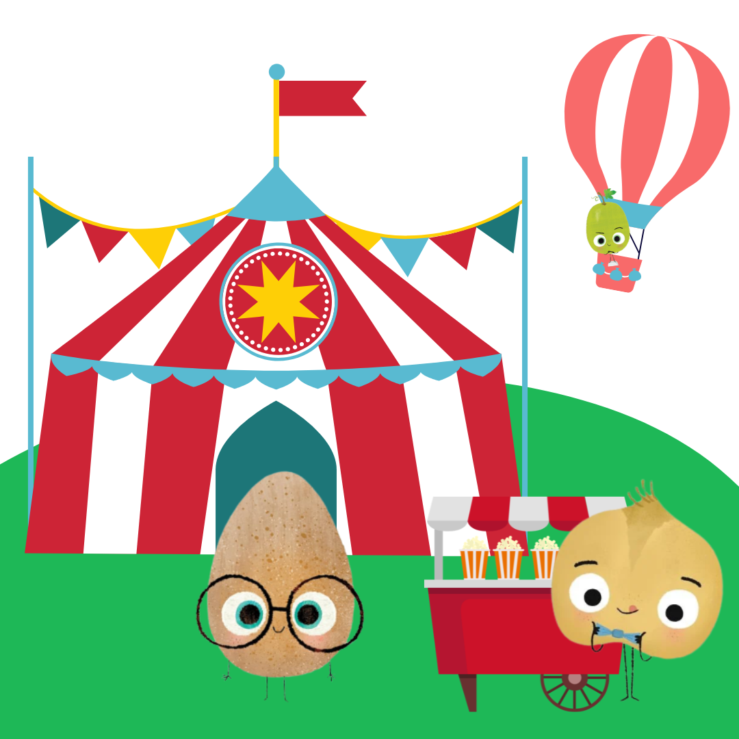 Big top tent with Jory John characters