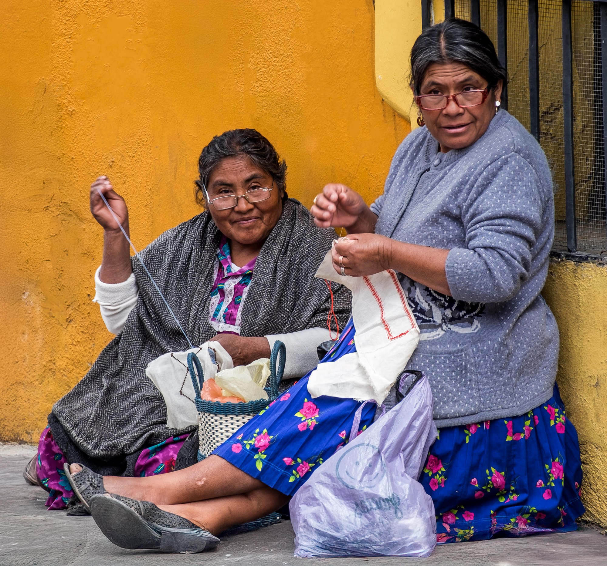 Sisters Crocheting by Kenny Gilbride Photography