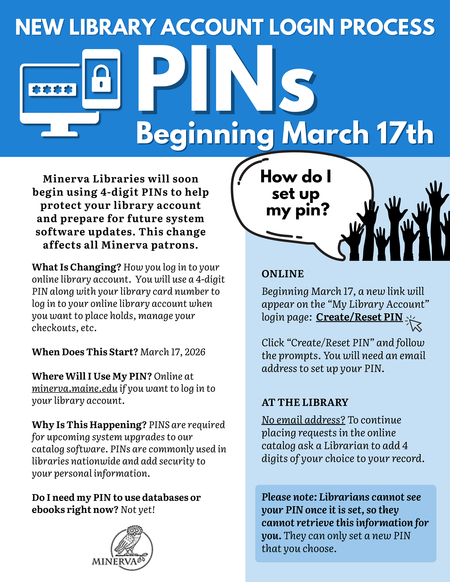 PINs are coming to YPL