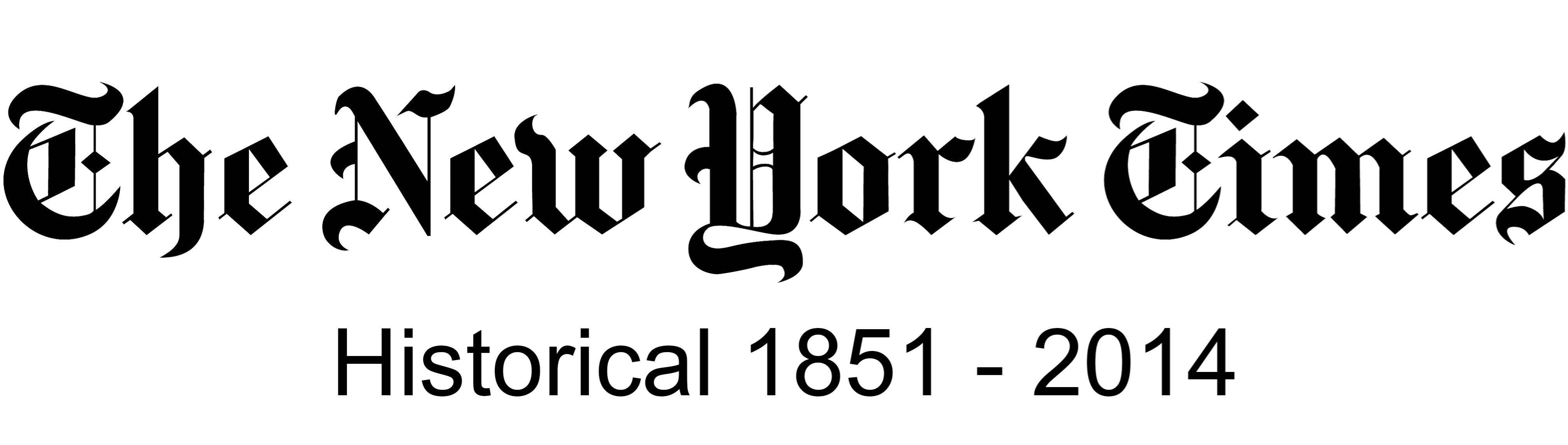 Logo for the New York Times Historical  1851-2014.