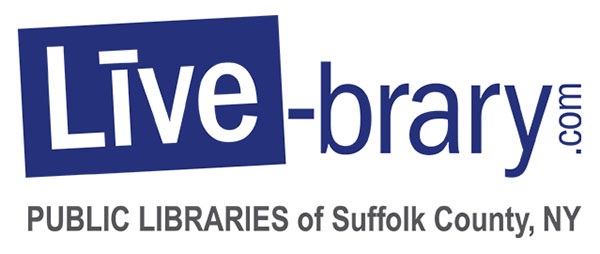 Logo for Live-brary.com Public Libraries of Suffolk County, NY.