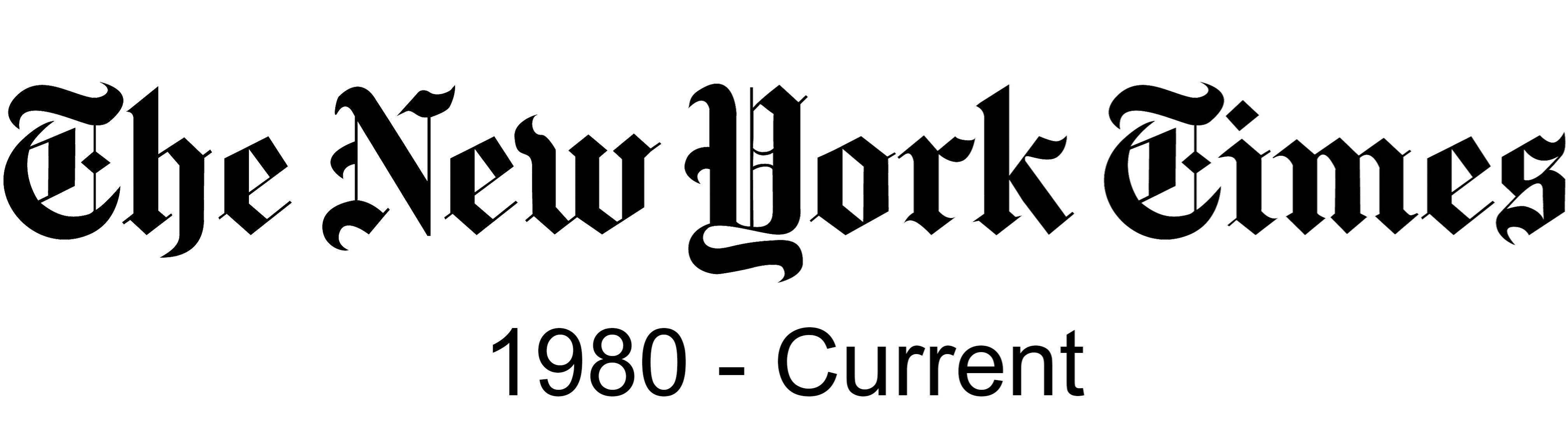 Logo for the New York Times Current - 1980 - Current.