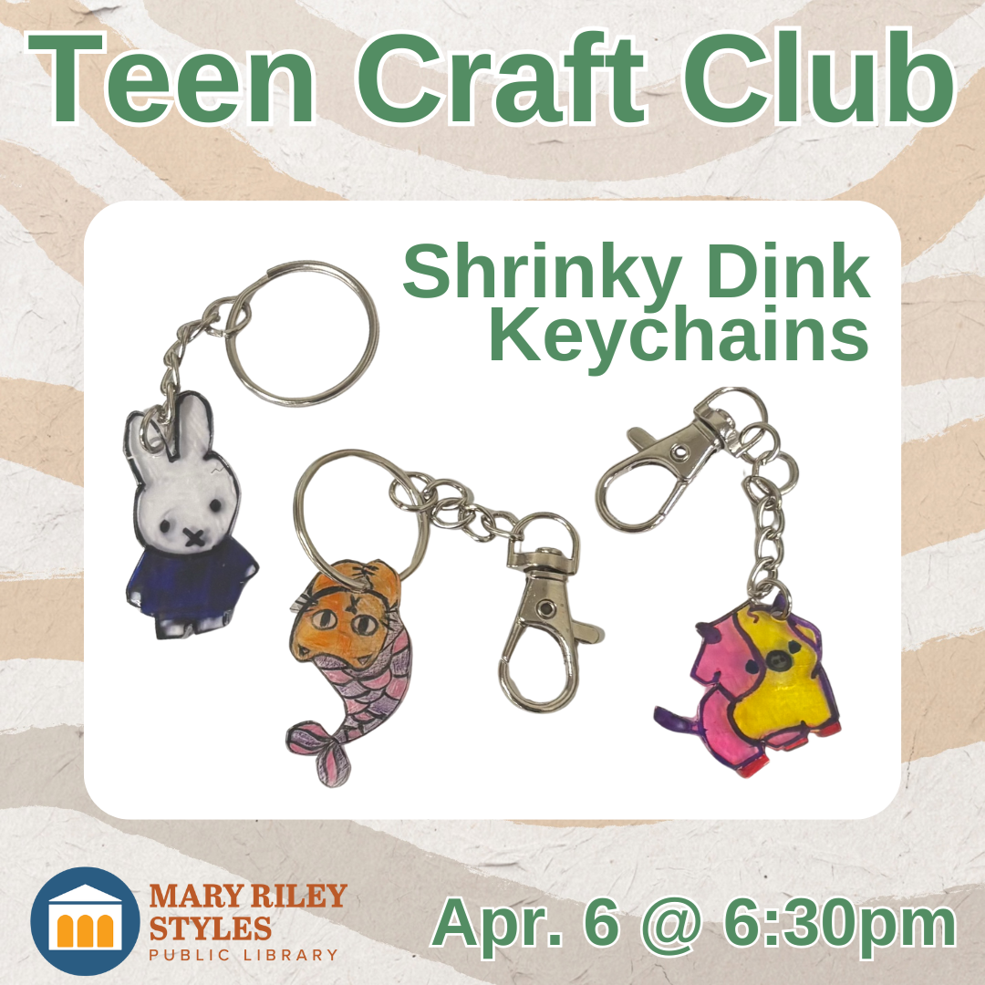 Teen Craft Club Shrinky Dink Keychains