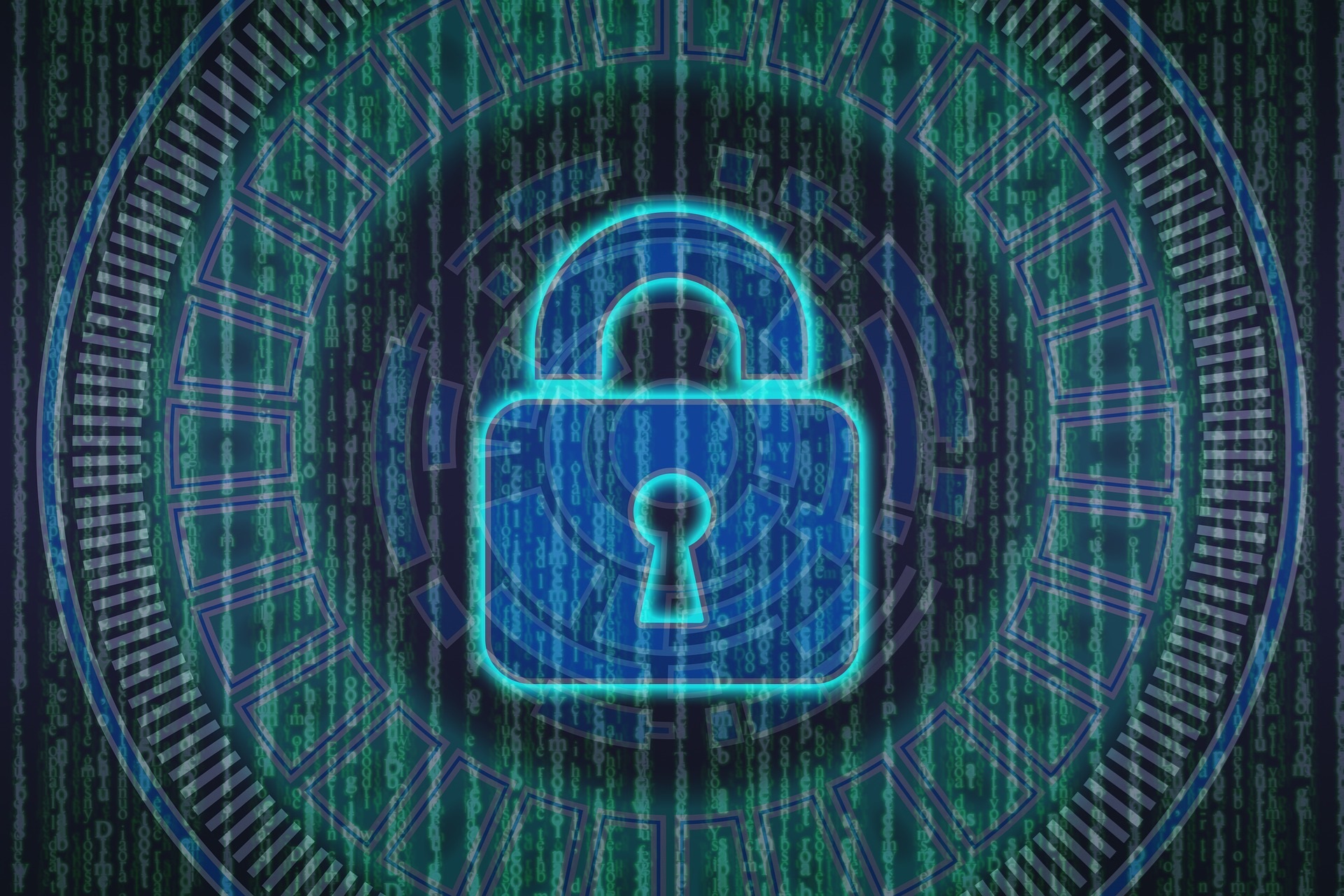 Cyber Security Lock Background