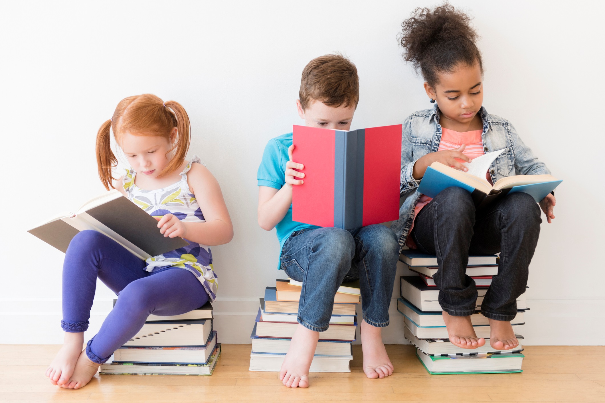 Students with Barefoot Reading Books