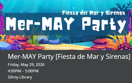 Mer-MAY party. Image of undersea world.