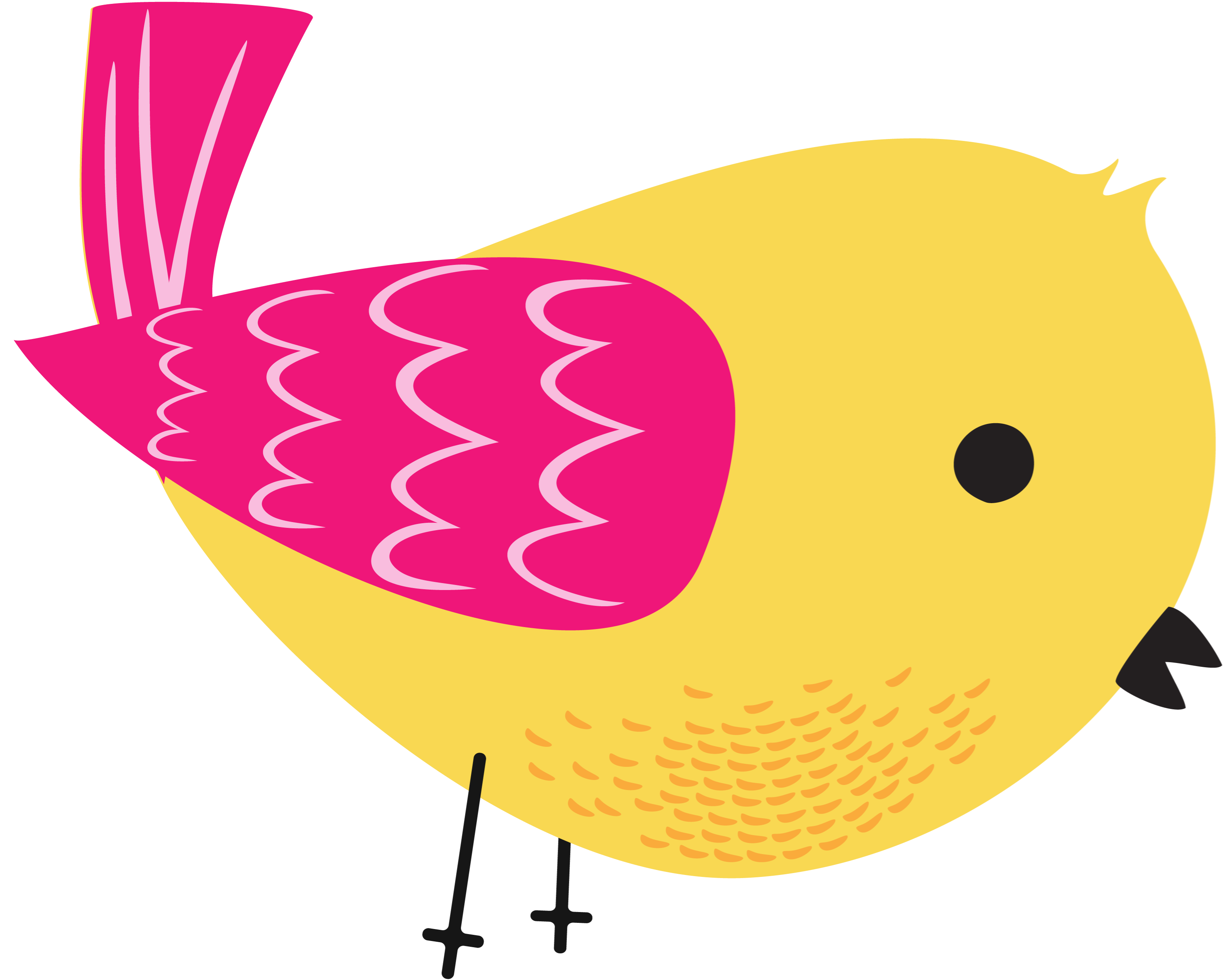 Icons - Bird - Yellow Pink