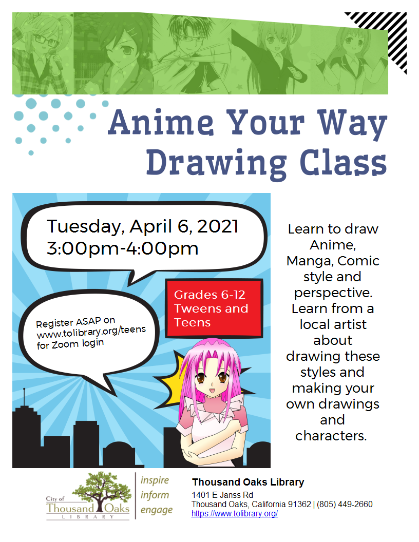 Anime Your Way Drawing Class