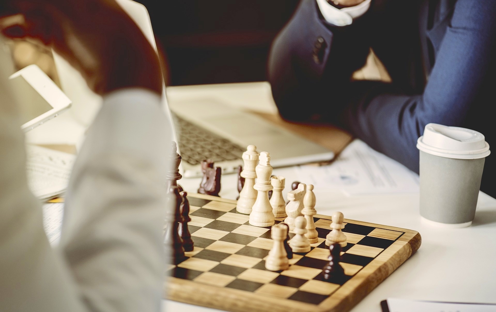 Two People Playing Chess