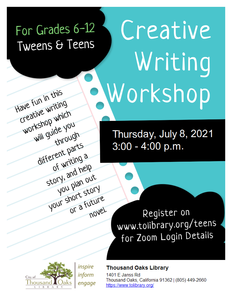 Creative Writing Workshop - Thousand Oaks Library - Thousand Oaks Library
