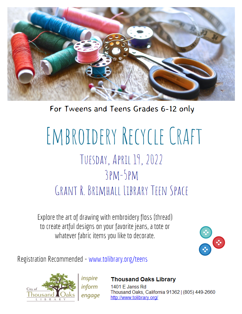 Embroidery Recycle Craft by CReATE Studio