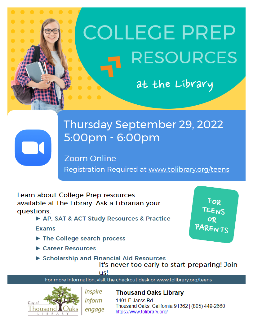 College Prep Resources at the Library
