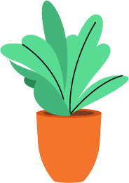 Illustration of a potted houseplant plant