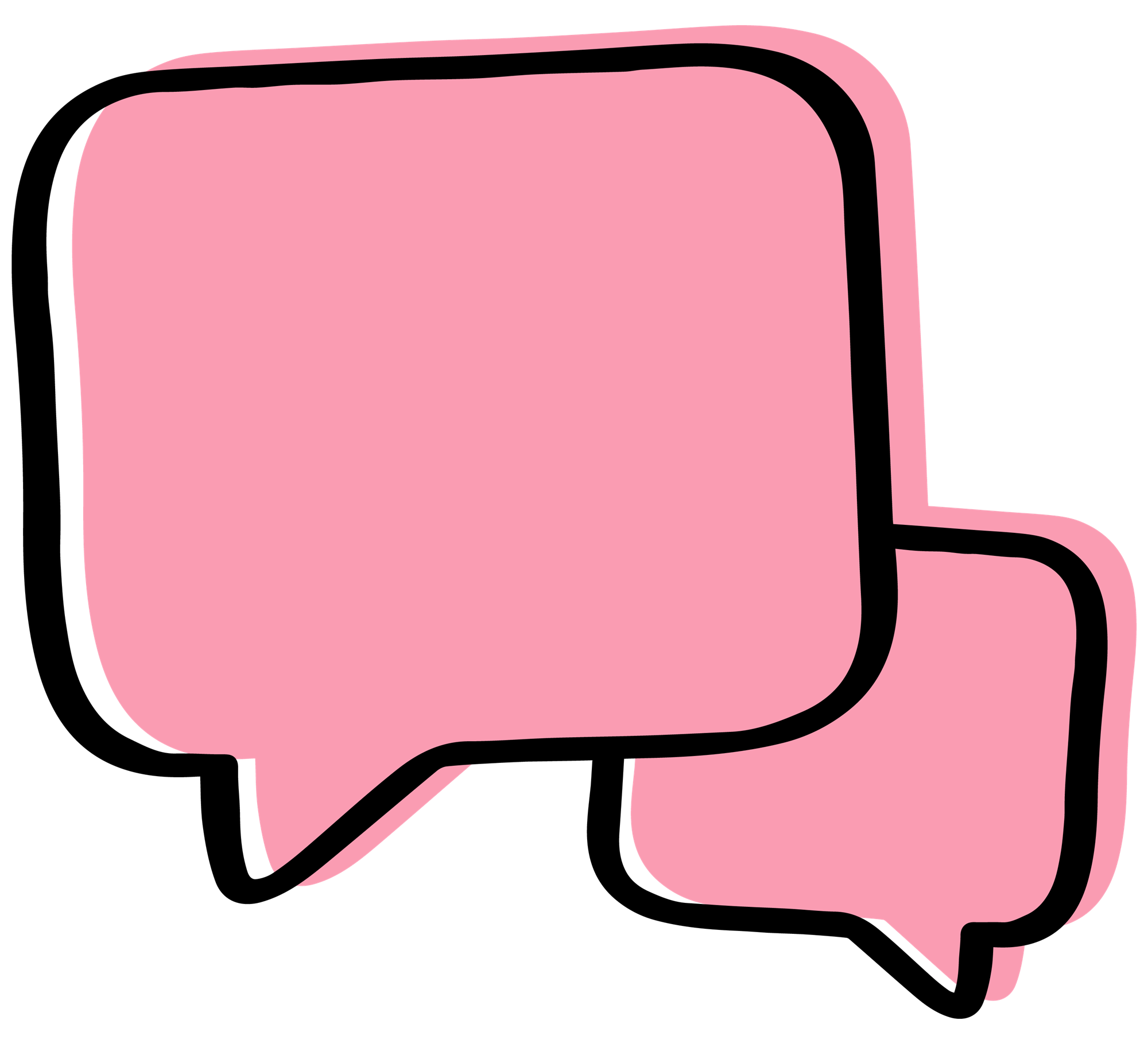 Icons - Speech Bubbles Outlined - Pink