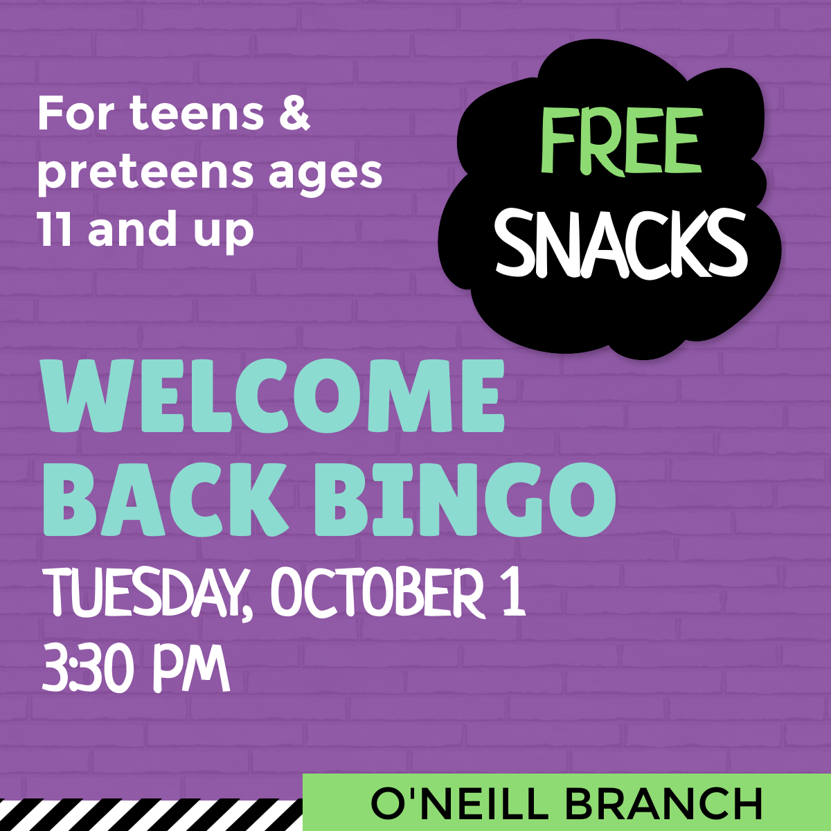 Welcome Back Bingo for Middle Schoolers (O'Neill)