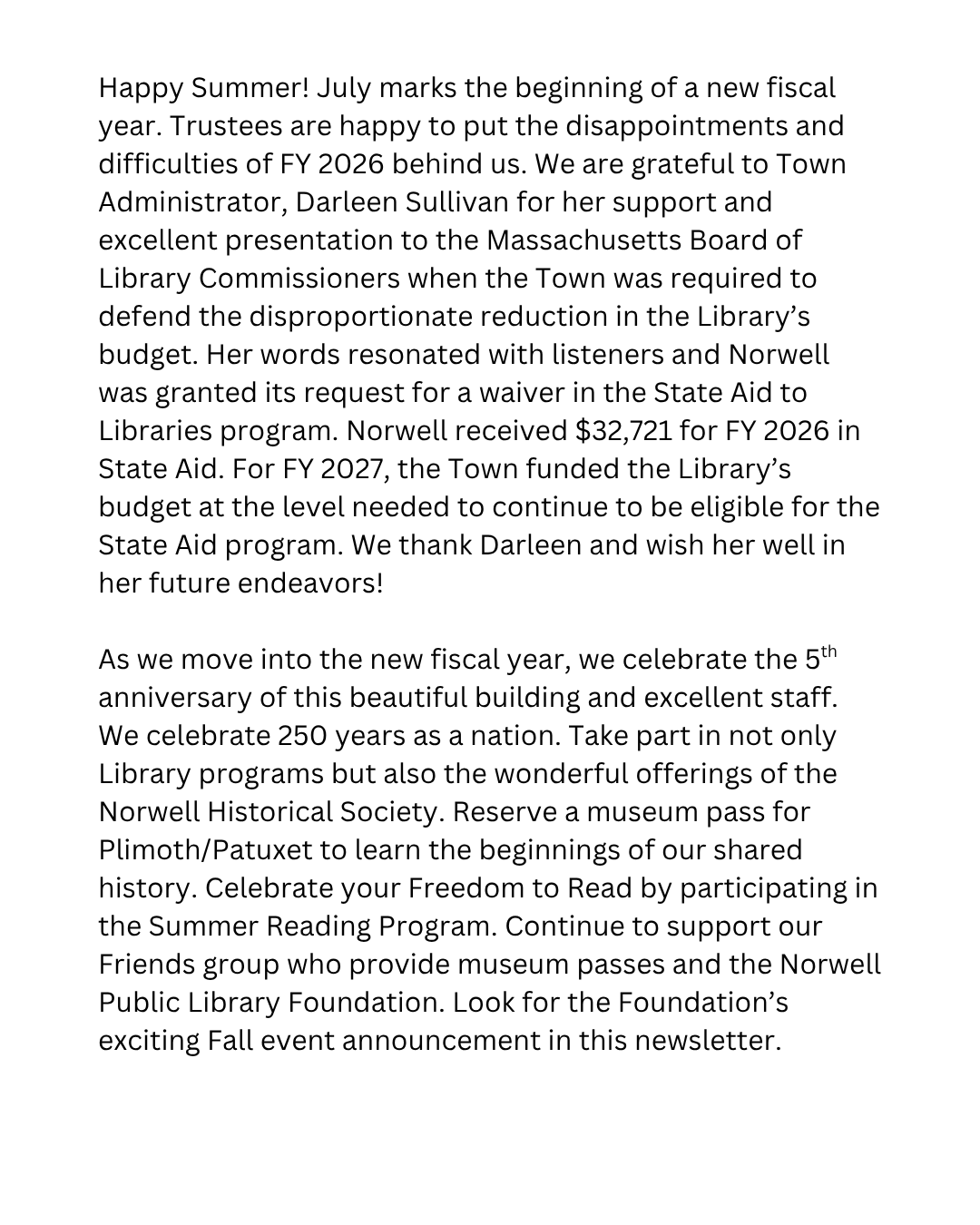 Trustees Corner Text