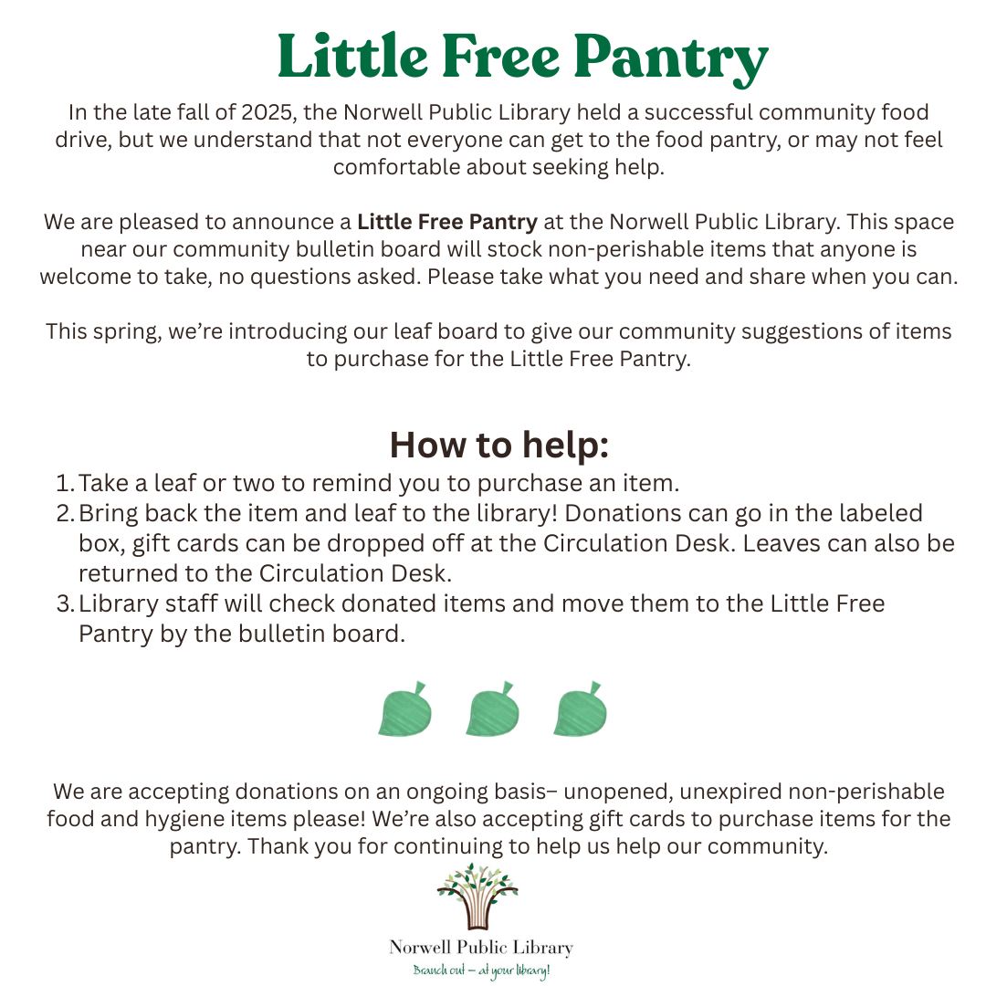 Little Free Pantry at Norwell Public Library