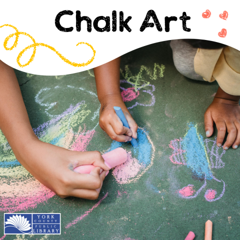 Several children drawing on concrete with chalk