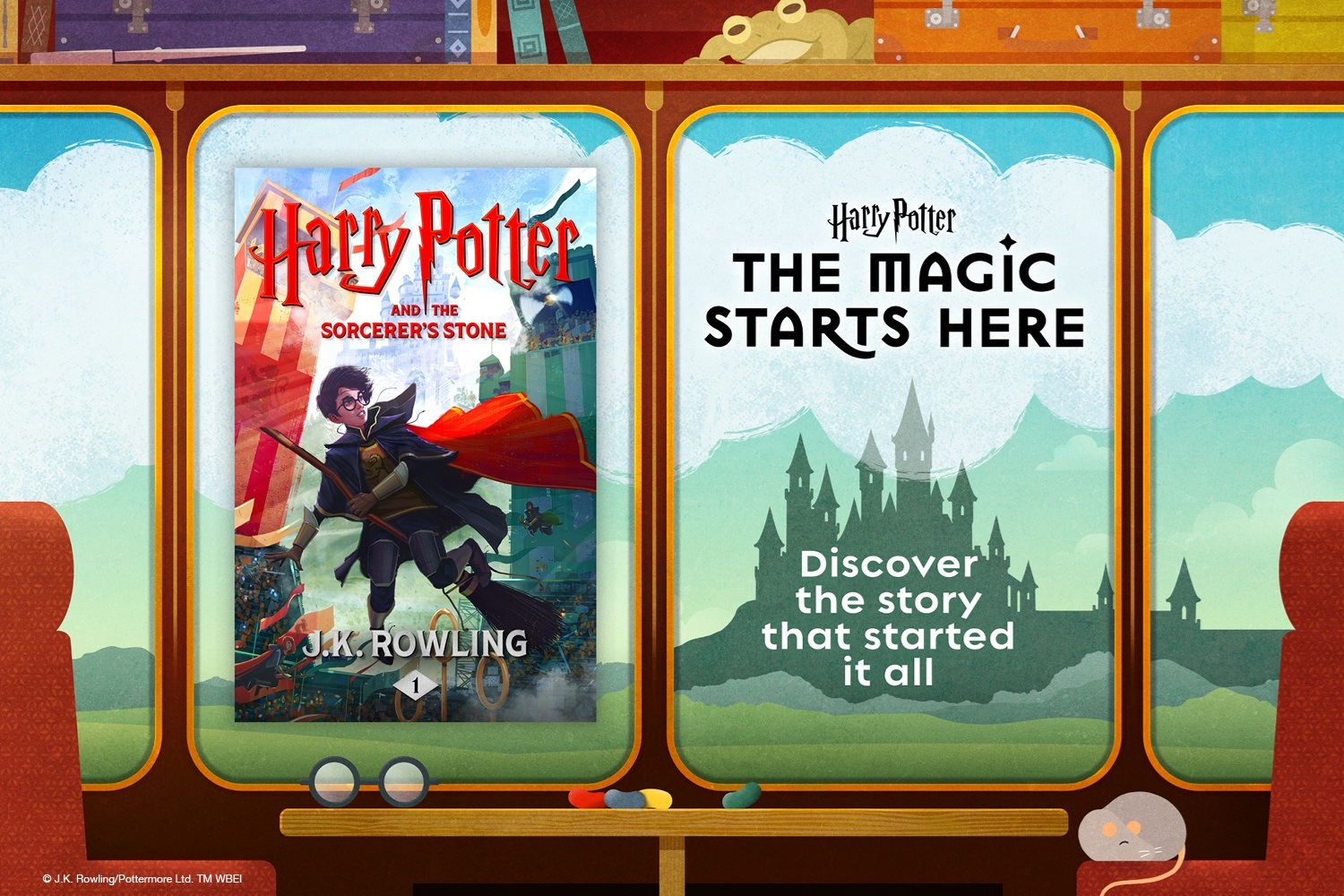 Book cover: Harry Potter and the Sorcerer's Stone by J.K. Rowling
