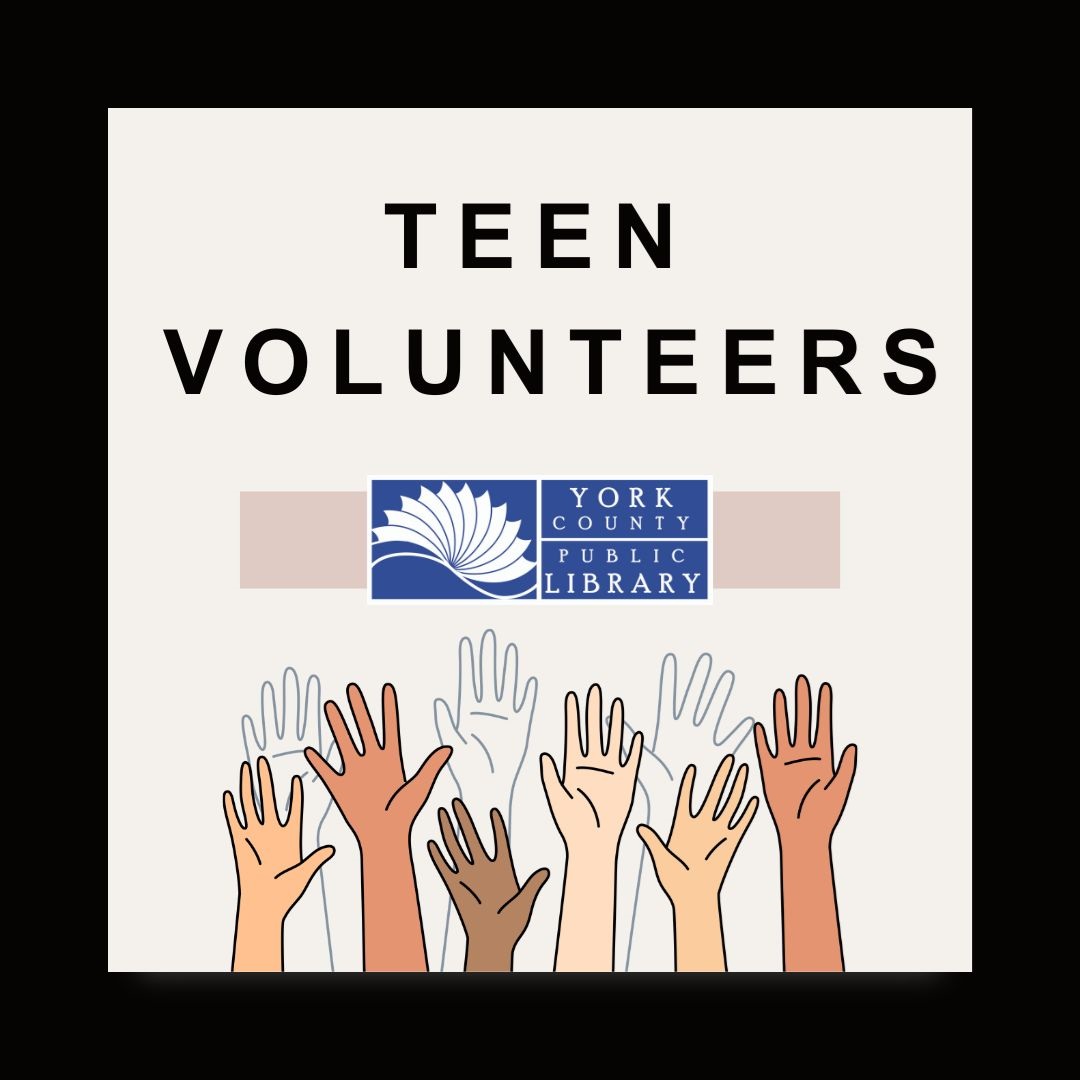 Several hands raised with york county logo