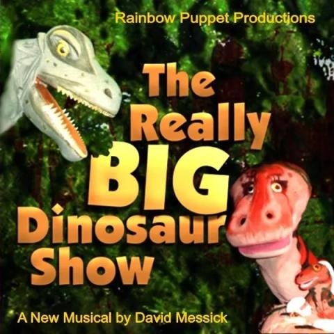 Two dinosaur puppets