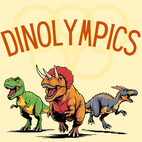 Several dinosaurs running towards viewer