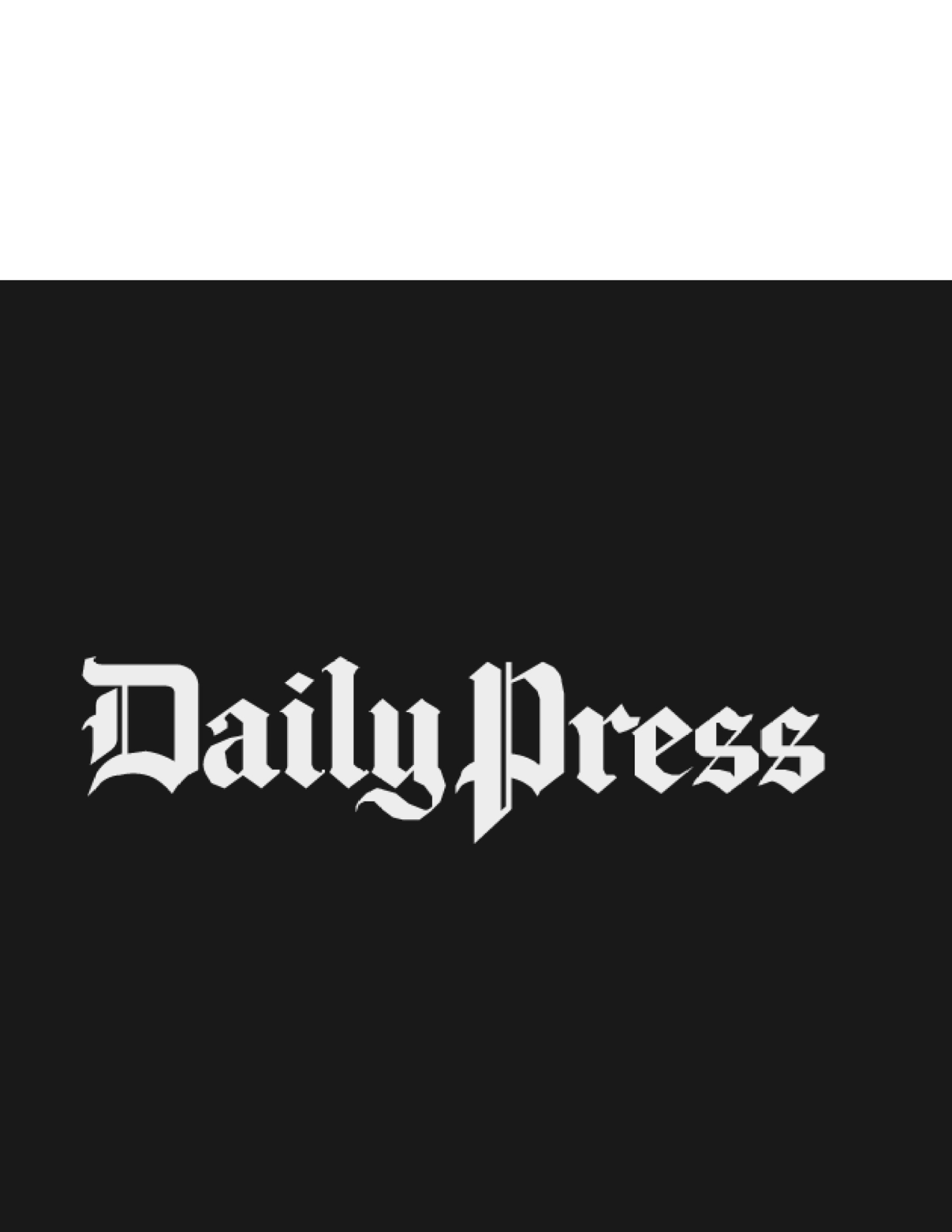 White text on black background reading The Daily Press