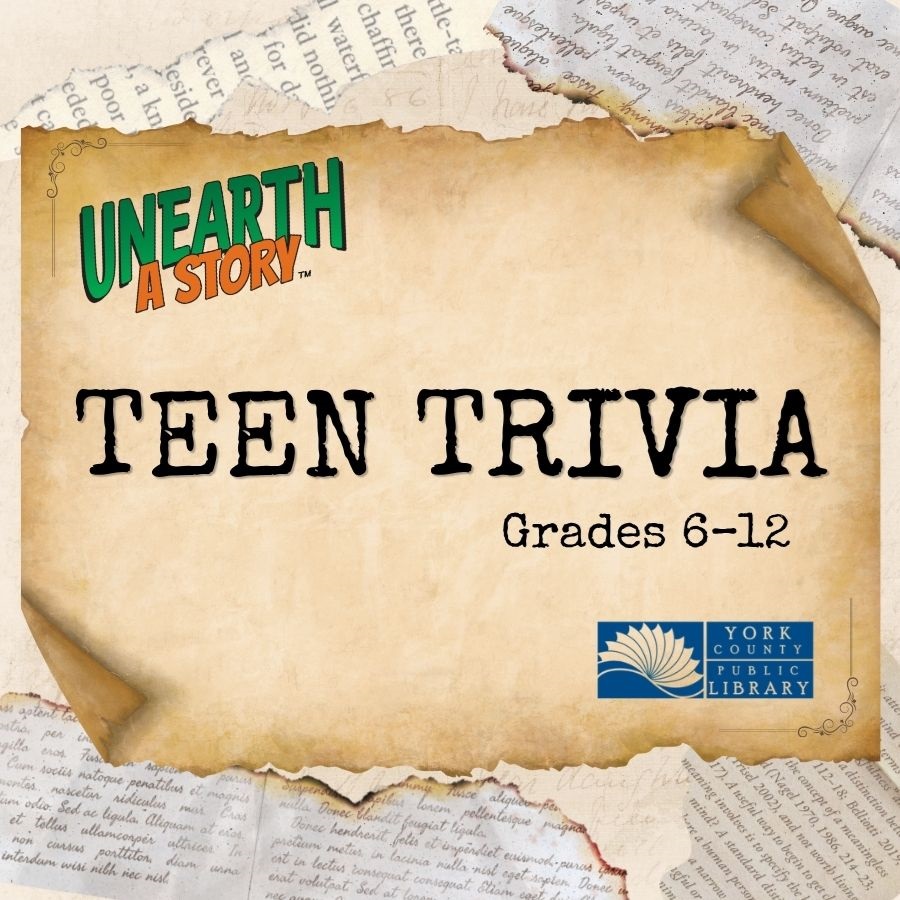 Teen trivia logo on parchment