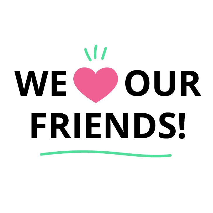 Icons - We Love Our Friends in a Square