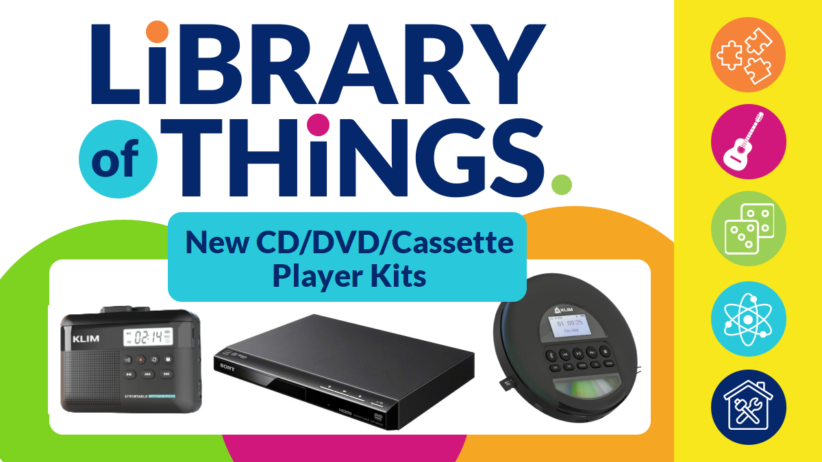 Library of Things new CD/DVD/Cassette Player Kits
