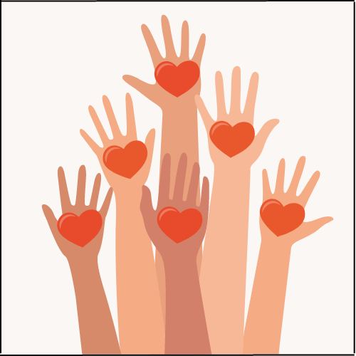 Evergreen tree covered in mittens, hats, and scarves