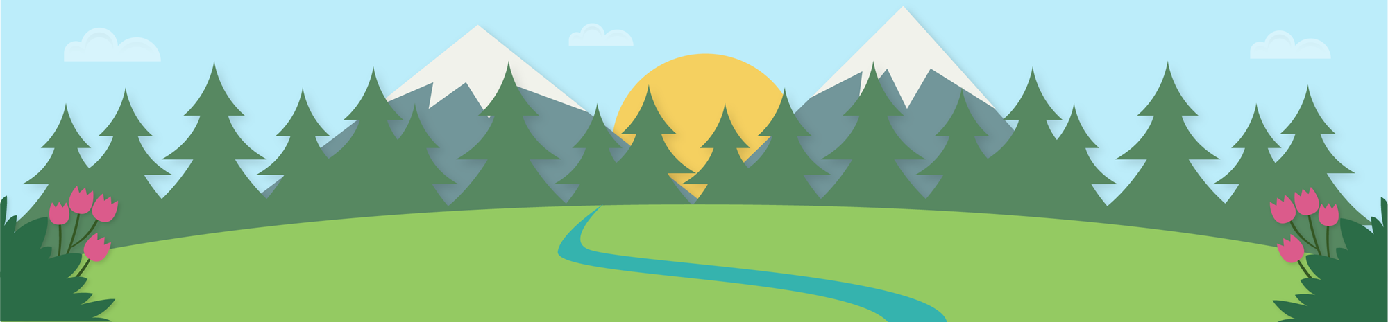 Patriotic banner header