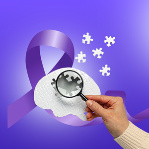 purple Alzheimer's ribbon