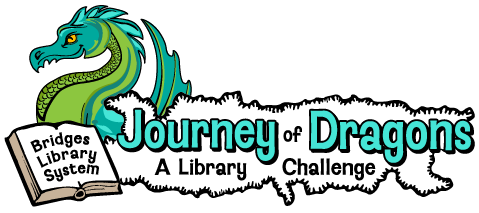 Journey of Dragons: A Library Challenge logo. Journey of Dragons: A Library Challenge logo.