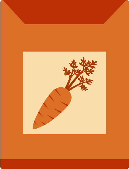 Icons - Seed Packet with Carrot - Orange