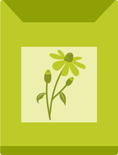 Icons - Seed Packet with Flower- Green