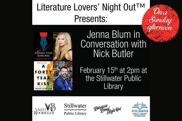 Advertisement for Jenna Blum and Nickolas Butler author talk