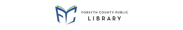 White background with horizontal Forsyth County Public Library logo.