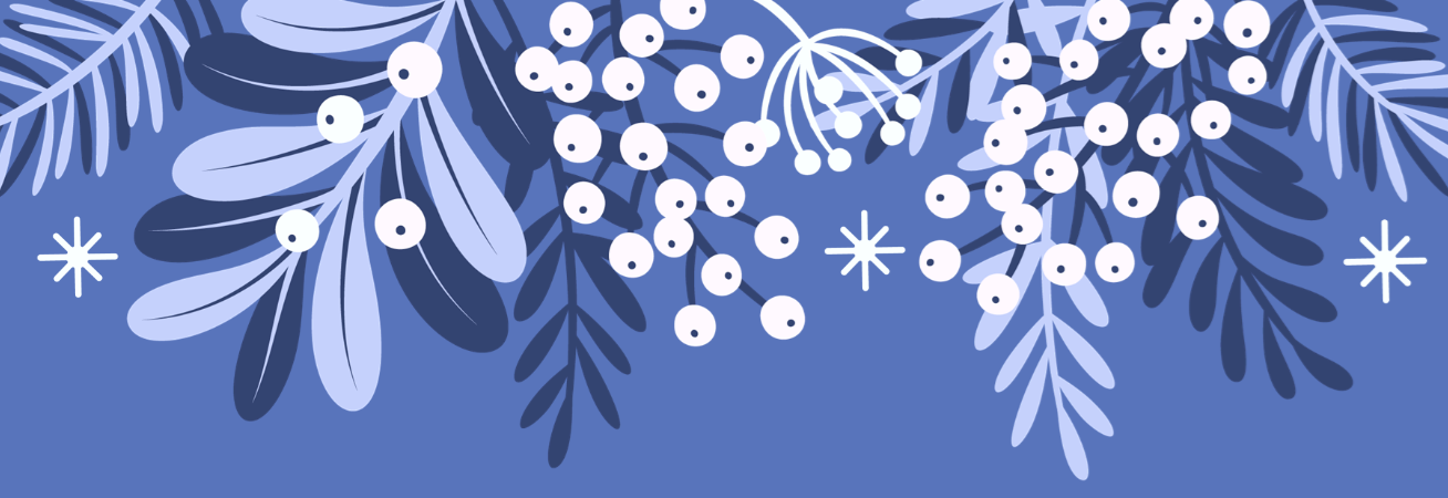 Winter Reads Greenery Top Border for Eblast