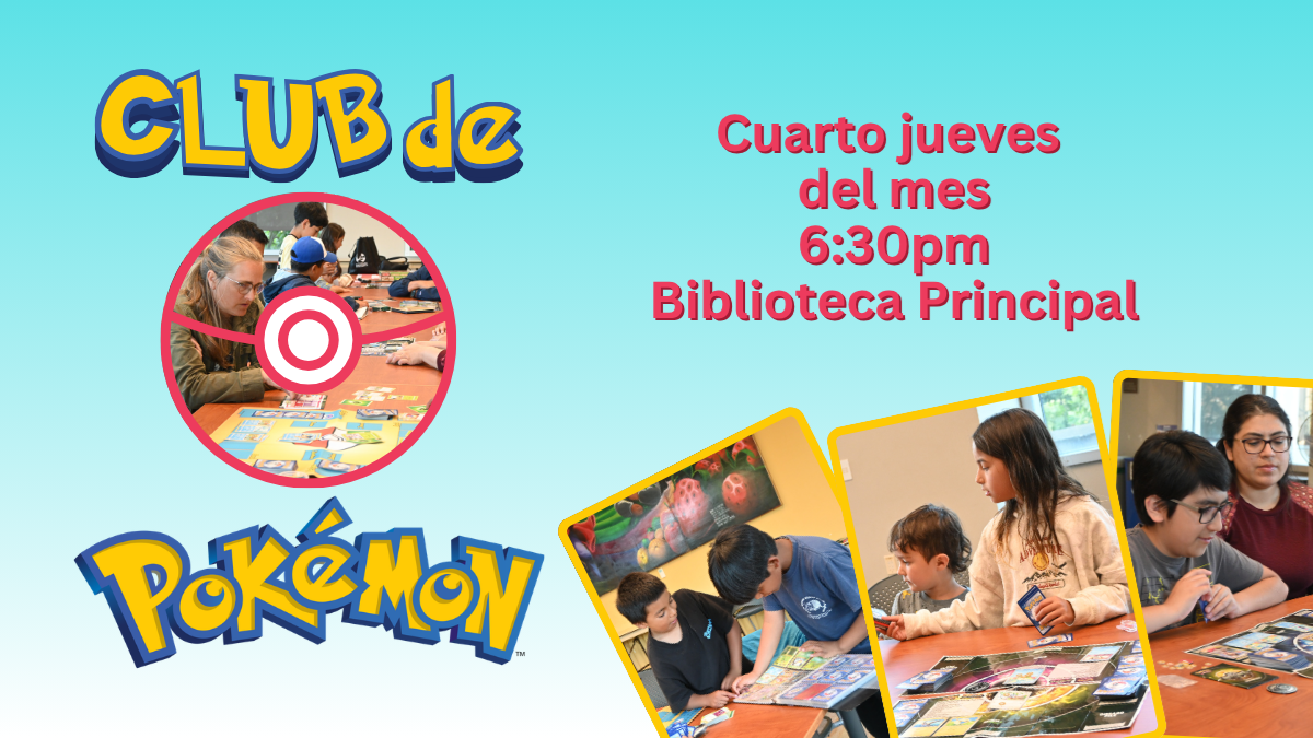 Club Pokémon y incluye fotos de participantes jugando cartas de Pokémon.