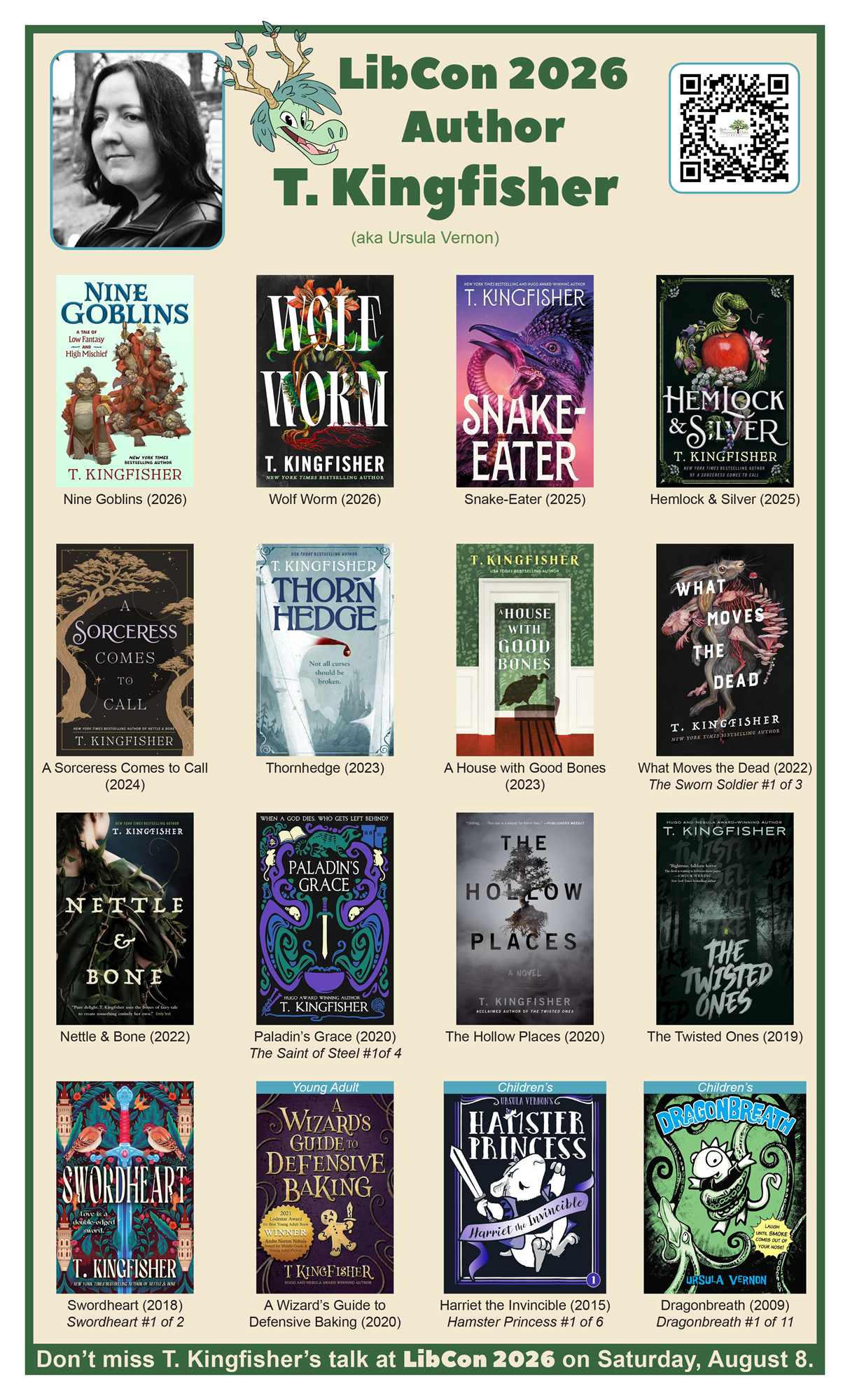 Books by LibCon 2026 Author T. Kingfisher.