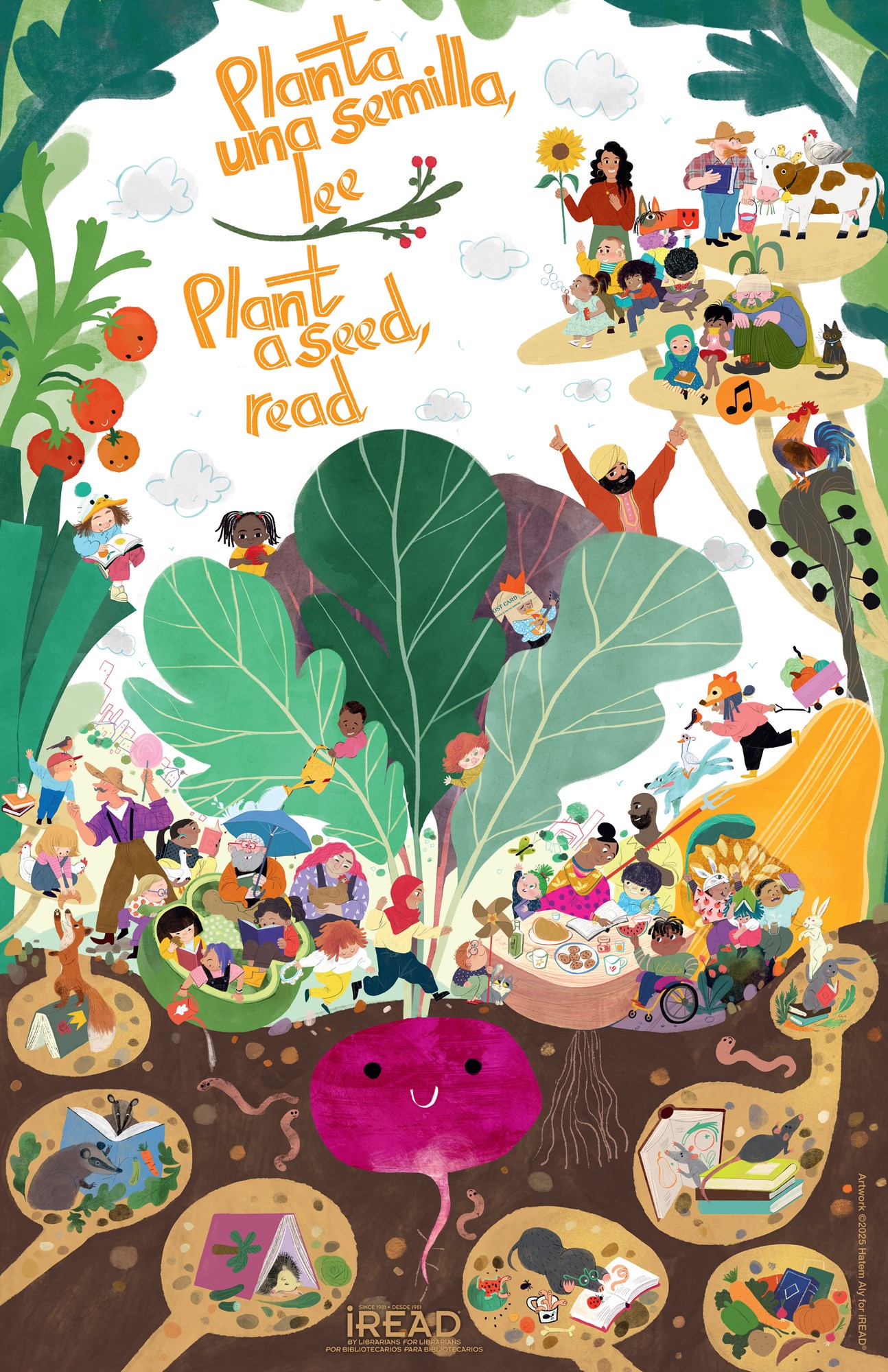 Plant a Seed, Read. Planta una semilla, lee. Summer Reading Club 2026 flyer.