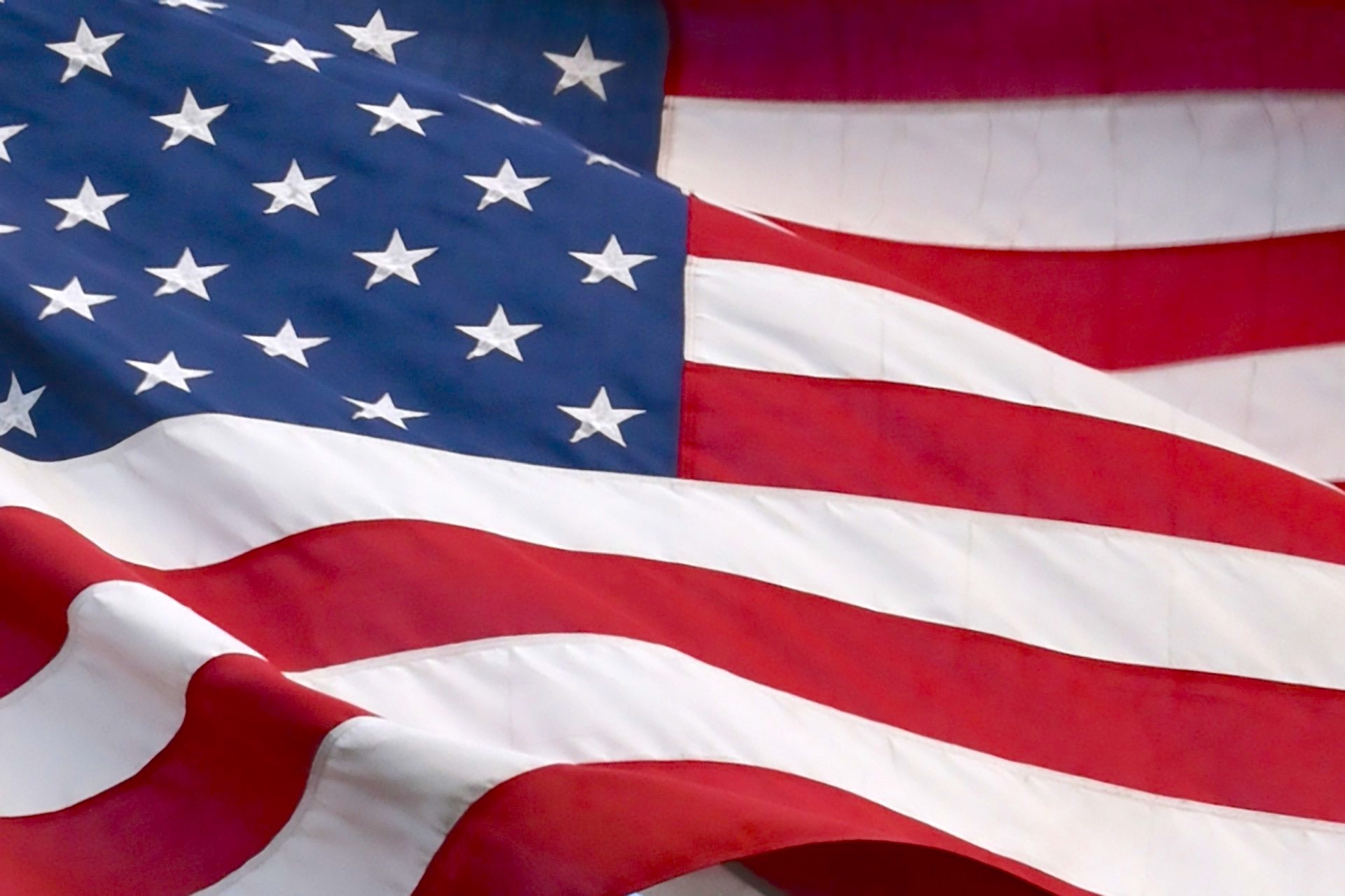 Close Up of American Flag Waving
