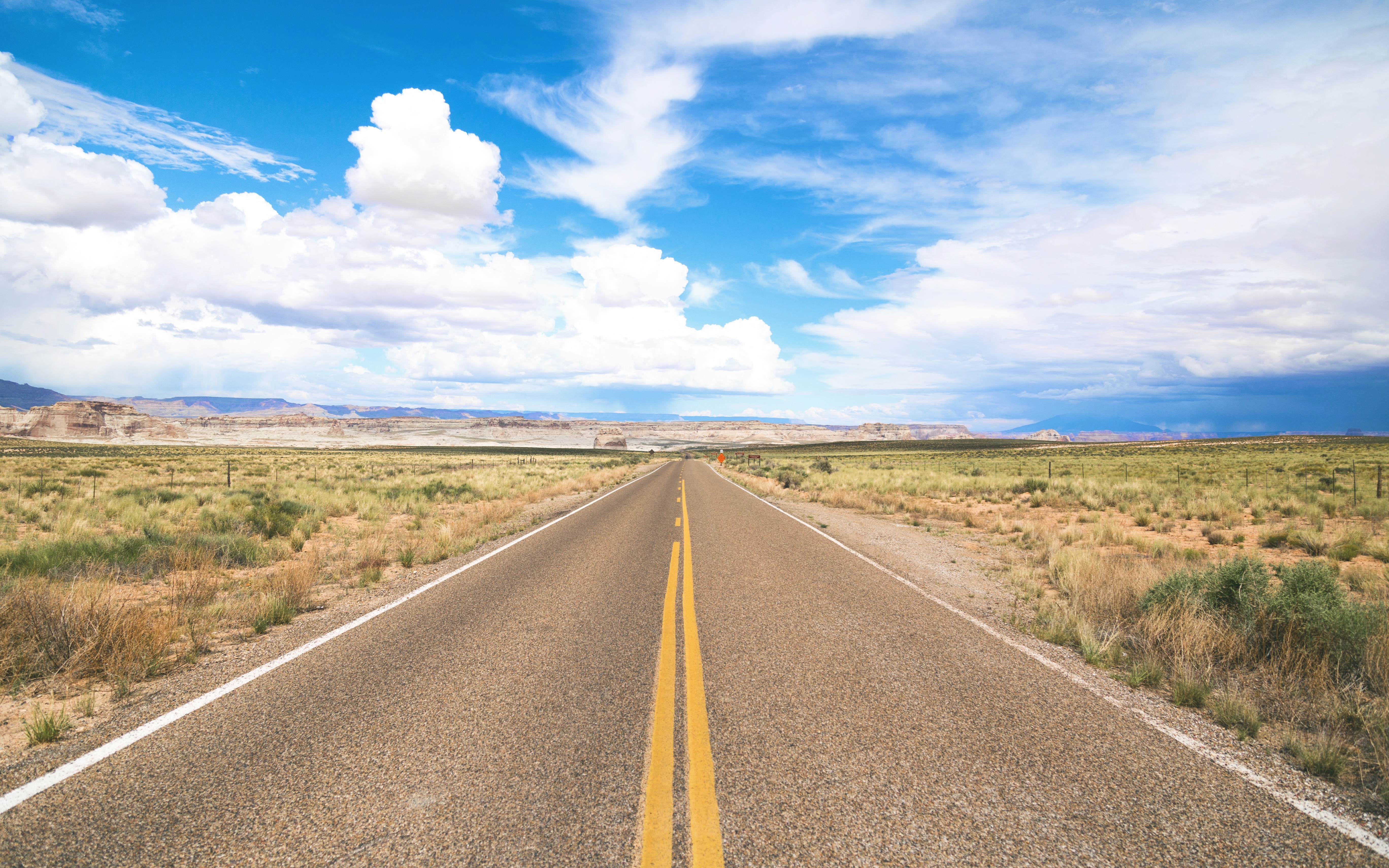 Open road blue sky skies